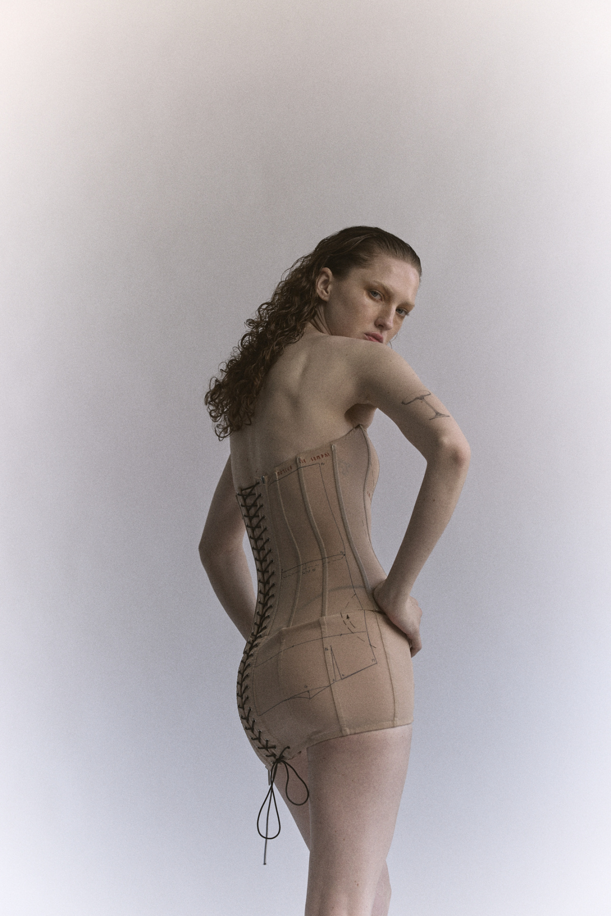 ttswtrs corset dress Slimming mesh corset dress BEIGE / XS ttswtrs