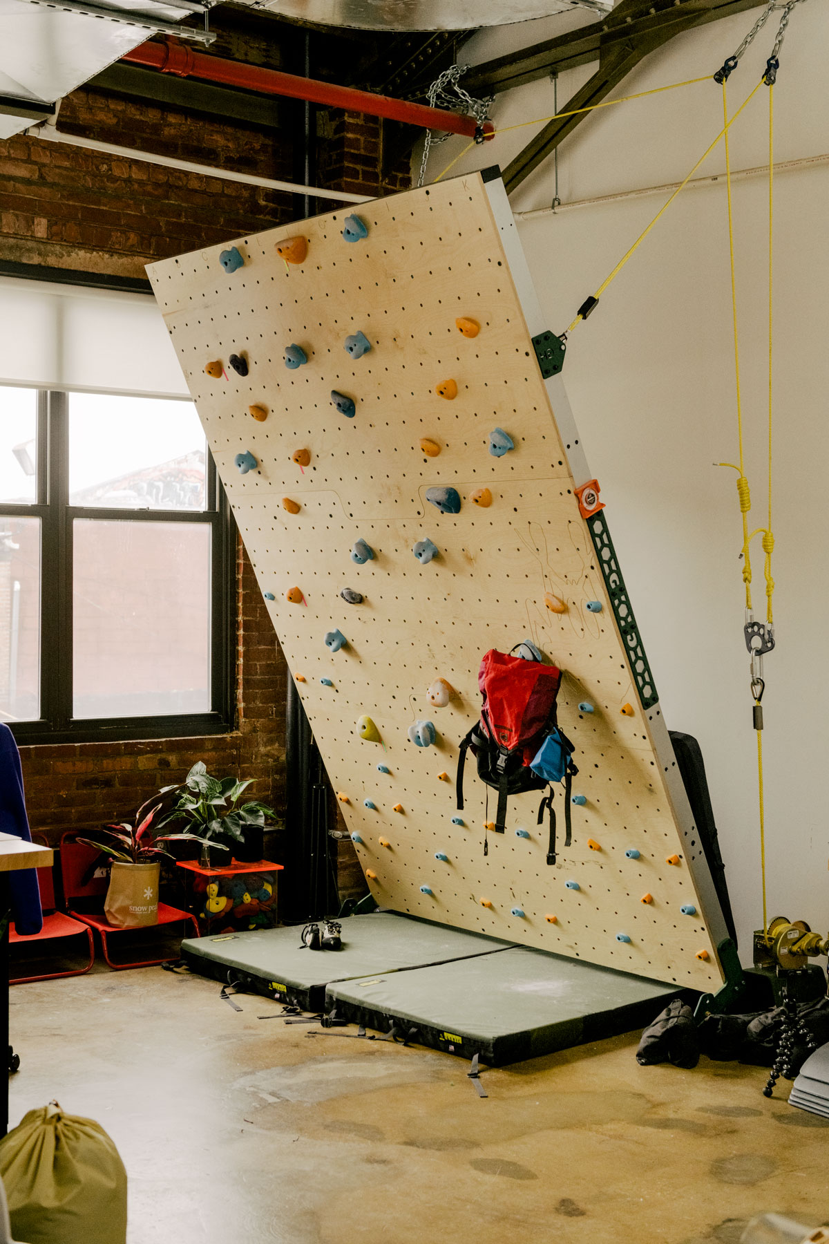 Nicole McLaughlin rock climbing wall