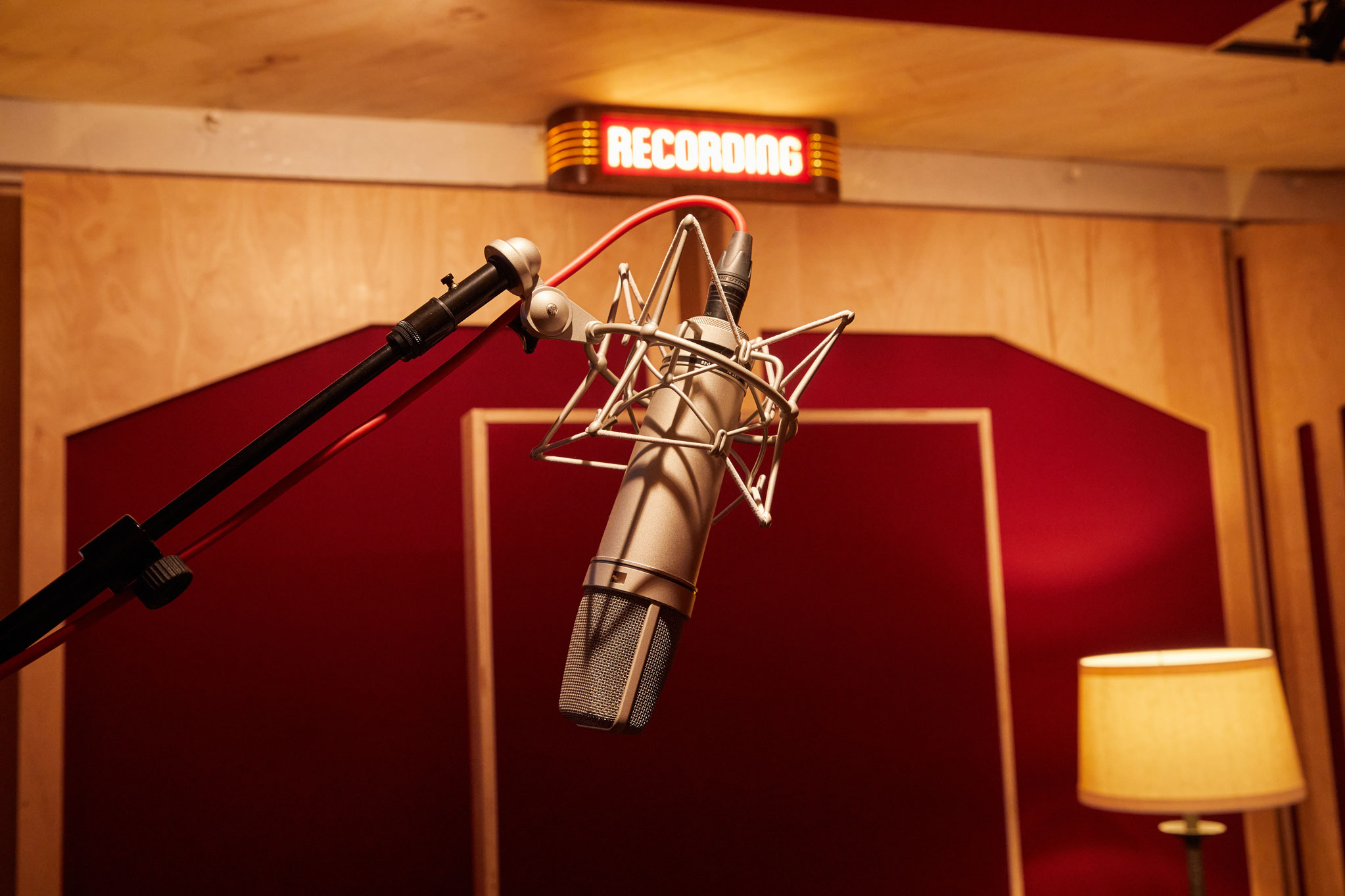 recording sign podcast microphone