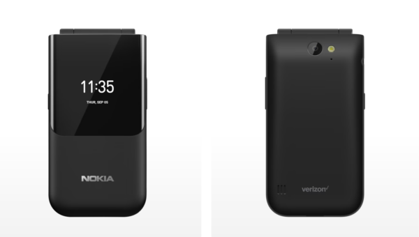 A modern black Nokia flip phone