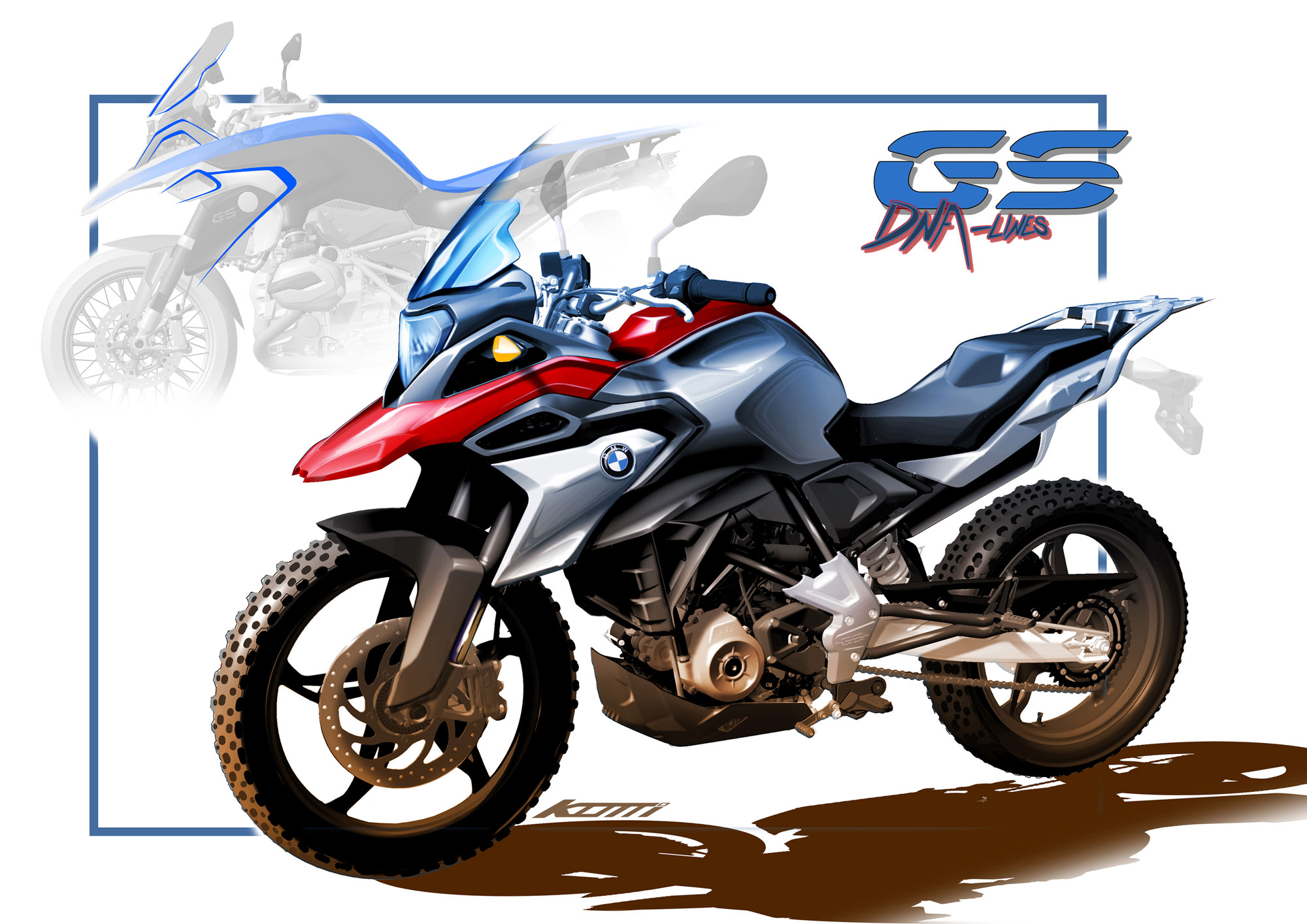 Rendering of the BMW 310 GS