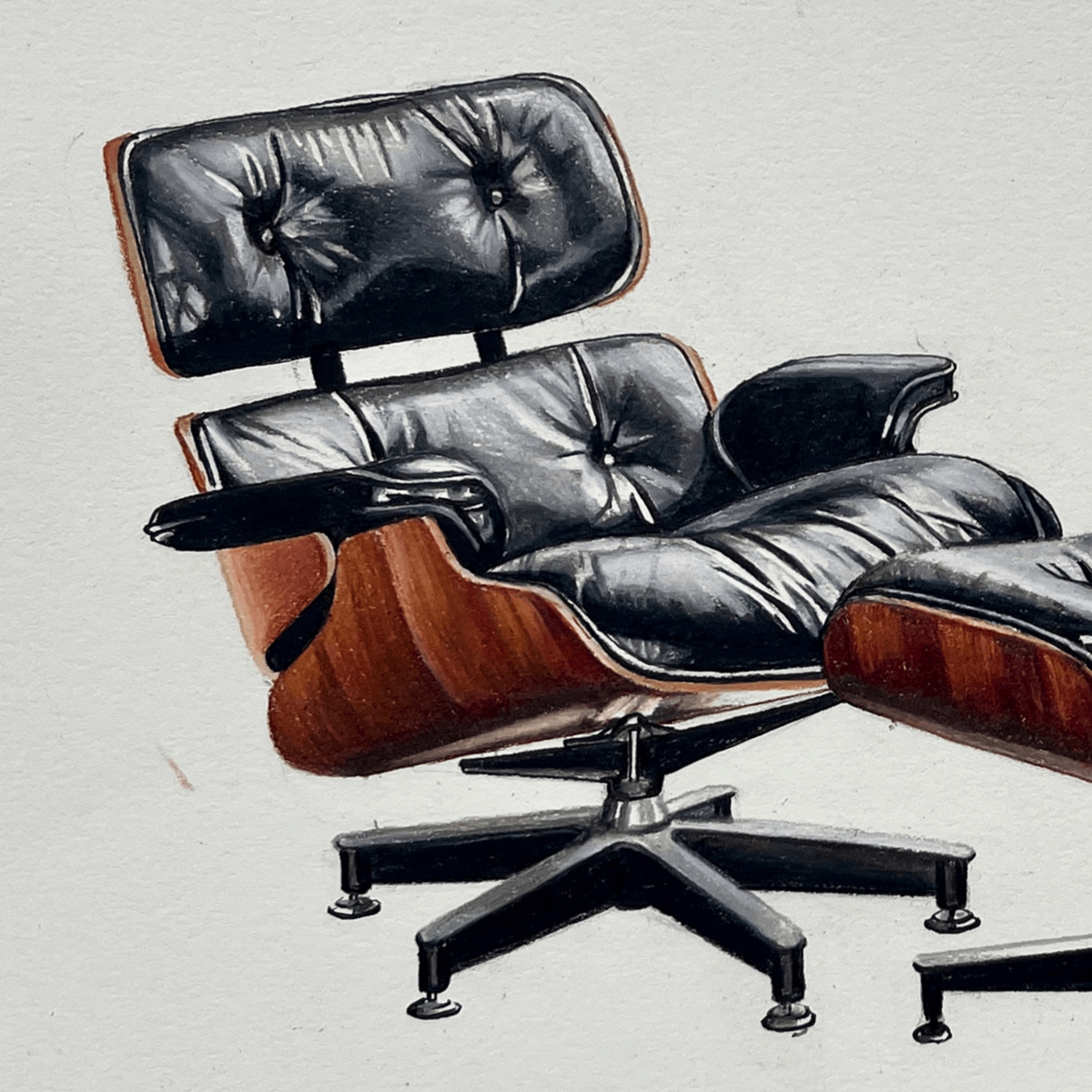 eames chair drawing detail
